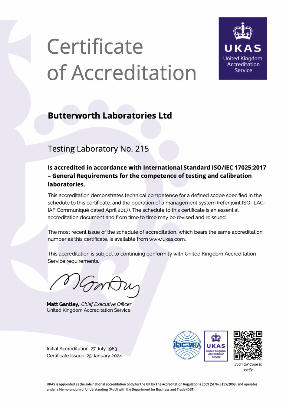 UKAS/ISO17025